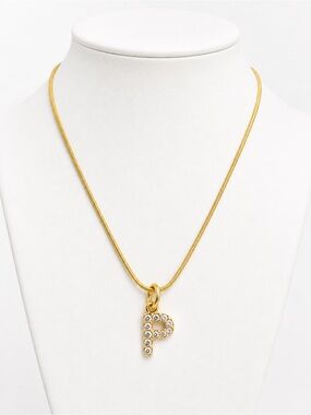 Premier Designs "P" Gold-Tone Initial Charm Necklace, 18" chain
